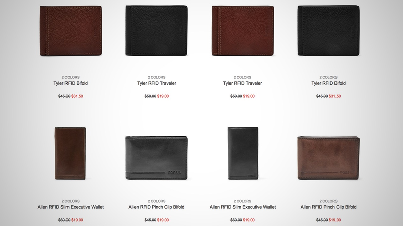 Selección de carteras Fossil para hombre | $19 | FossilImagen: Fossill